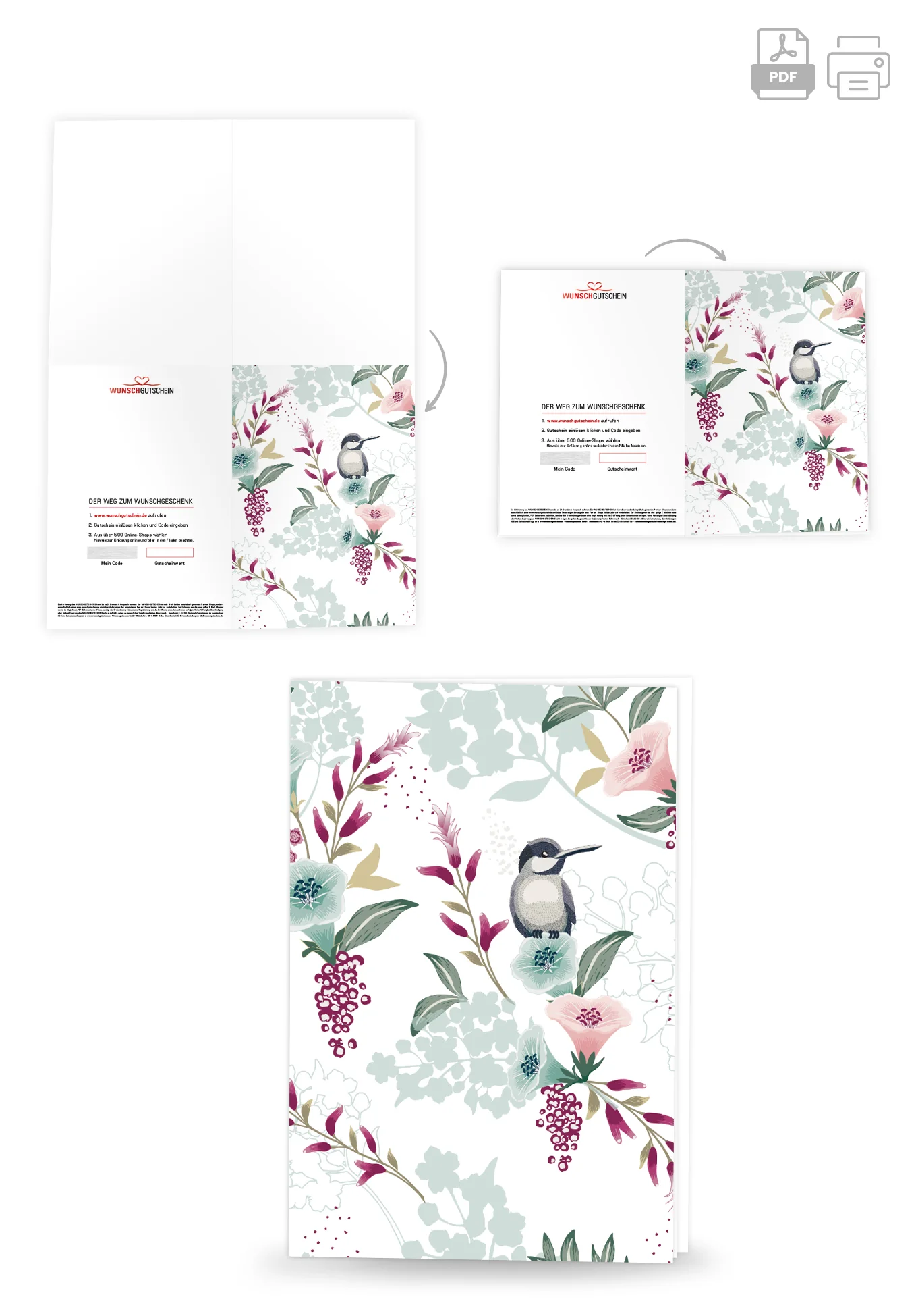 Blumen mit Vogel - Image 4