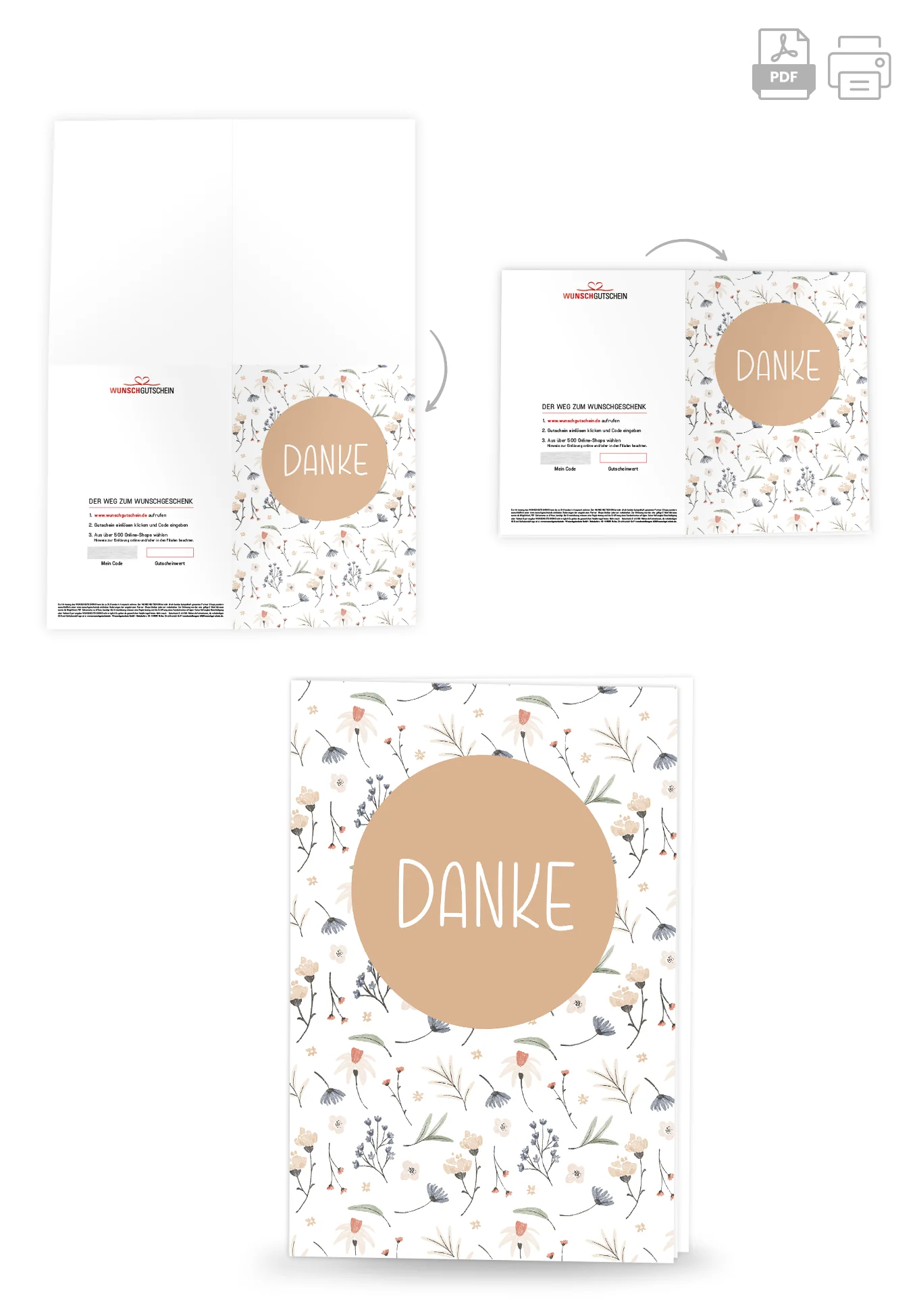 Danke - Blumen Weiß - Image 4