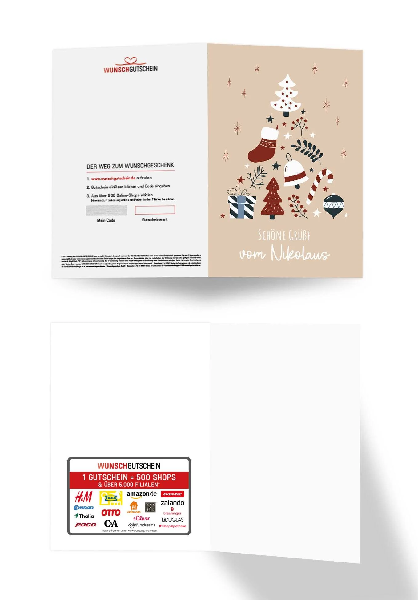 Grüße vom Nikolaus - Doodle Beige - Image 3