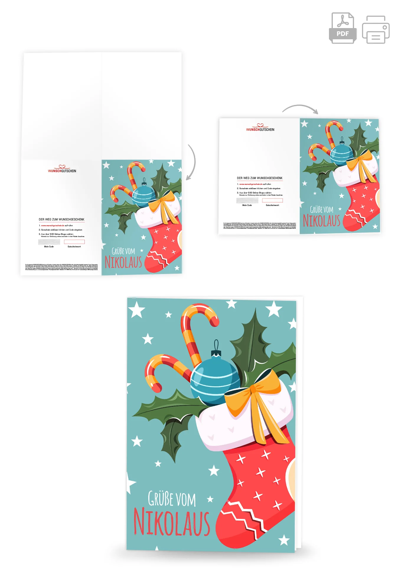 Grüße vom Nikolaus - Strumpf - Image 4