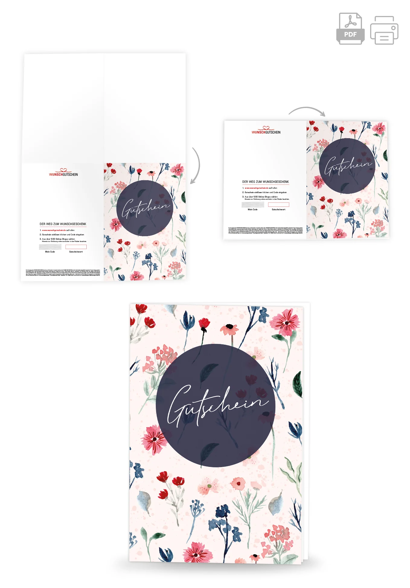 Gutschein - Blumen Blau - Image 4